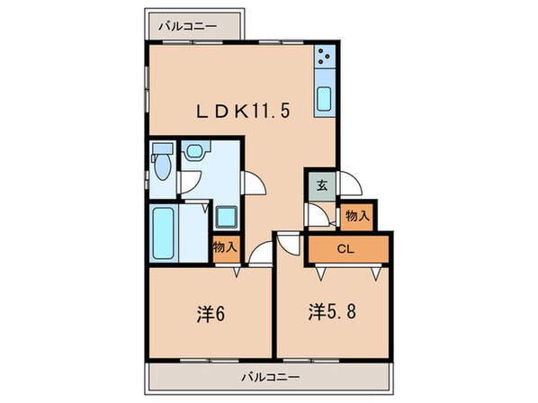 リビエ南花田の物件間取画像